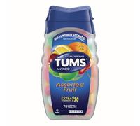 TUMS Extra Strength Chewable Antacid Tablets for Heartburn Relief, Assorted Fruit Flavors - 70 Count