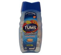 Tums Smoothies Extra Strength Antacid, Assorted Fruit, 140 Chewable Tablets