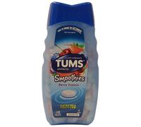 Tums Smoothies Extra Strength Antacid, Berry Fusion, 140 Tablets