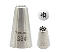 Tumtanm 234 Nozzle Grass Piping Tip, Large Seamless Stainless Steel Icing Piping Nozzle Tip #234