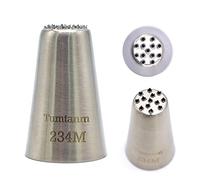 Tumtanm 234M Nozzle Grass Piping Tip, Large Seamless Stainless Steel Icing Piping Nozzle Tip #234M