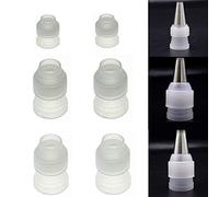Tumtanm 6 Pack Piping Nozzles Coupler, Couplers Adaptor Cake Decorating Tools, 3 Size Couplers for Icing Nozzles