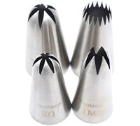 Tumtanm Extra Large Piping Nozzles, 1M 1B 2D# 9FT Seamless Stainless Steel Piping Icing Tips