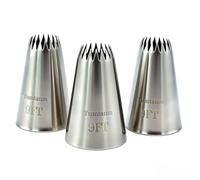 Tumtanm Piping Tips, 9FT 3Pcs Large Icing Piping Tips Stainless Steel Seamless Set for Cupcakes Cake Decoration and Baker