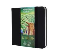 tumuarta Square Watercolor Journal,140 LB,300 GSM,5.5X5.5, Cotton Paper,Cold Press,24 Sheets, Watercolor Paper Sketchbooks for Use As Travel Notebook and Mixed Media Pad