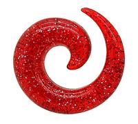Tumundo® 1 piece or 1 set stretch spiral glitter red ear piercing snail stretcher stretch rod stretching set earring, Farbe2:red - 3mm