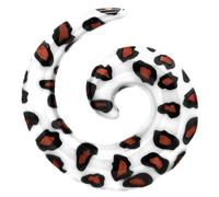 tumundo Set or Single Spiral Ear Taper Expander for Flesh Tunnel Plug Piercing Animal Print Leo Leopard White Brown, Farbe2:leo braun/brown/brún - 4mm
