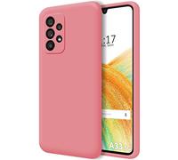 Tumundosmartphone Ultra Soft Liquid Silicone Case for Samsung Galaxy A33 5G Pink