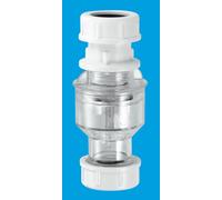 TUN5-CL Tunvalve Straight Through (Clear) McAlpine White One Size