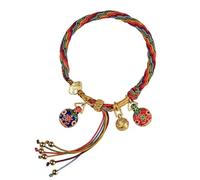 Tuna Bracelet of Reincarnation,Colorful Rope Gold Swallowing Beast Bracelet Remove Bad Luck Resolve and Reincarnation Tibetan Bracelet Adjustable Handmade Feng Shui Samsara Bracelet Religious Jewelry