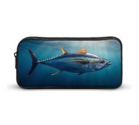 Tuna Fish in Ocean Novelty Pencil Cases Multipurpose Large Pen Pouch Makeup Storage Bag