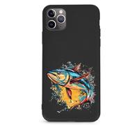 Tuna Fish Watercolor Cute Phone Case Printed Cellphone Protective Cover Compatible with iPhone 11/11 Pro/11 Pro Max