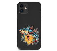 Tuna Fish Watercolor Cute Phone Case Printed Cellphone Protective Cover Compatible with iPhone 11/11 Pro/11 Pro Max