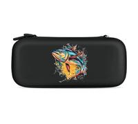 Tuna Fish Watercolor Portable Storage Bag Compatible with Switch Carrying Case Protector Bags with 15 Games Accessories