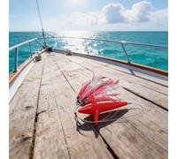 Tuna Lure with Feather Trolling Skirt, Steel Hook, and Lifelike Fish Eye Design for Effective For Big Game Fishing (green)