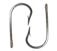 Tuna Shark Fishing Hooks 10pcs/lot Stainless Steel Big Game Sharp Fish Hook Round Bend Ringed Eye Saltwater 7691 Tuna Bait Fishhooks(13/0-10pcs)