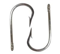 Tuna Shark Fishing Hooks 10pcs/lot Stainless Steel Big Game Sharp Fish Hook Round Bend Ringed Eye Saltwater 7691 Tuna Bait Fishhooks (12/0-10pcs)
