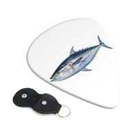 Tuna Thunnus 6 Pack Guitar Picks With Holder, Personalized Guitar Plectrums Non-Slip Portable Ukulele Bass Picks 0.71mm For Acoustic Guitar Lovers Gifts