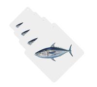 Tuna Thunnus Car Air Fresheners Cards Set of 4 Pieces Personalized Car Fresheners Gifts for Men Women Auto Aromatherapy Tablets Hanging Scented Cards for Wardrobe Bathroom