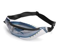 Tuna Thunnus Fanny Packs with Zipper, Personalized Waist Bags with Multiple Pockets, Adjustable Sling Bag for Travel, Waterproof Belt Bag, Crossbody Bags for Unisex