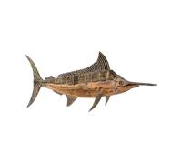 (tuna) Wooden Whale Wall Decor, Wall Art Whale Fish Decorative, Whale Wall Art Sculpture Home Decor, Coastal Ocean Sea Animal Sculpture