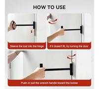 Tunable Door Hinge Adjustment Wrench Device for 134 180 Gauge Hinges - Heavy-Duty Steel Construction Anti-Rust Finish for Commercial Residential Door Repair