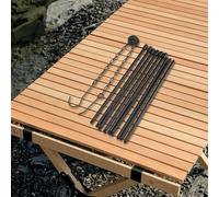 - Tunable Height Portable Rust-Resistant Black/Silver Rack for Outdoor Cooking Picnics Camping Aluminum Alloy Carryable Barbecue Tripod Hanging(is Black)