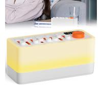 Tunable White Noise Machine, Sound Machine Alarm Clock with 8 Nature Sounds and 11 Colors Night Light, Timing Range: 5-180 Minutes, Portable Bluetooth Speaker for Home Office Hotel Sleep Travel