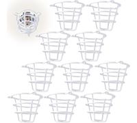 TunaMax 10 Pack White Sprinkler Cage Cover for 1/2" & 3/4" Sprinkler Head to Protect Flush Mount, Sidewalls and Semi Flush Sprinkler Head Covers