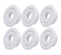 TunaMax (6 Pack) 1/2" IPS Fire Sprinkler Escutcheons 3/4" Adjustment Sprinkler Head Cover Plate Trim Ring White Fire Sprinkler Covers for Ceiling Indoor Inside