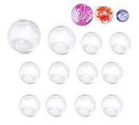 TuNan 12PCS Sphere Silicone Resin Molds 40/30/20mm, 3 Sizes, 3D Universe Spheroid Pendant Casting Moulds for Epoxy Resin Ball Jewelry Making Decoration