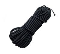 TuNan 4mm/65.6 FT Elastic Bungee Nylon Shock Cord, Heavy Duty Round Stretch String Elastic Rope for DIY Crafts - Black
