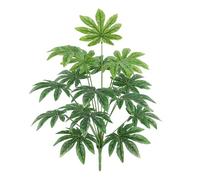 Tunbuy Simulation Plants Home Exhibition Hall Wall Decoration Photography Greenery, 18 Leaves/branch (fatsia japonica 2pcs)