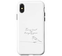 Tune My Heart To Sing Thy Grace Bird Come Thou Fount Hymn Case for iPhone X/XS