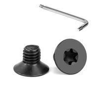 Tunejoy Pack of 20 M8 x 10 mm Countersunk Screws Torx Black Countersunk Screws Stainless Steel A2 V2A Machine Screws Countersunk Head Hexagon Socket Full Thread with T40 Allen Key