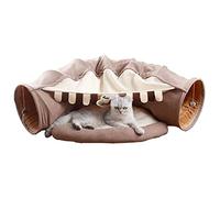 Túnel Cat Tunnel Bed for Indoor Cats Collapsible Kitten Cave Mat Pet Sleeping House Nest Plush Interactive Play Toy Winter Supplies Cama