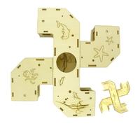 Túneles Para Hámster - Madera 22 x 22 x 5 cm Casita Para Animales Pequeños | Juguetes De Laberinto De Túneles Con Enriquecimiento, Ejercicio Y Parque De Juegos | Conejo Chinchilla Gerbo Hurón