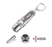 TUNENGE S12PRO 750Lm Rechargeable EDC Keychain Flashlight with Magnet & COB | Tail Magnet,365nm UV, Red/Yellow Strobe, IP66, USB-C, Pocket Clip, Hands-Free,for Detect Bills/Stains, Emergency Outdoor