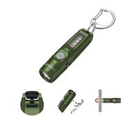 TUNENGE S15Pro Rechargeable Keychain Flashlight,750 High Lumen EDC Pocket Flashlight with Clip,Multifunction Mini COB Light and 365nmUV- 11 Lighting Modes, Tail Magnet, Flash Light(Army Green)