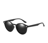 TUNEPLUSH Dress Round Polarized Sunglasses Men Womenblack Driving Sun Glasses Circle Oval Sunglass-01 Black-Polarized