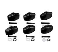 Tuner Knobs, Stylish Metal, Easy to Install, Strong Compatibility, Good Hand Feeling, Stable 6 Pieces Tuner Knobs for Acoustic Guitar (Black)