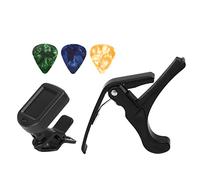 Tuner Set, LED Display, Guitar Picks, Protect Instrument From Scratches, for Guitar Bass Ukulele Violin, Music Teachers Professionals Beginners, Accessories Kit, with Bright