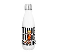 Tung Tung Sahur Funny Meme Stainless Steel Water Bottle 500ml - Leakproof Screw Cap, Durable Reusable Metal Sports Flask for Gym, School, Travel, Unique Humorous Printed Hydration Bottle UK