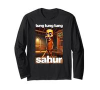 Tung Tung Tung SAHUR Dank Meme Internet Funny 2025 brainrot Long Sleeve T-Shirt
