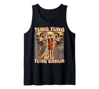 Tung Tung Tung Sahur Funny Meme Brain Red Tank Top