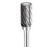 Tungsten Carbide Burr Set - 6-16mm Cylindrical Rotary Files for Metal, Wood, and Stone Grinding (1/4" Shank)(Double Slot,12mm)