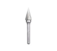 Tungsten Carbide Double Rotary Burr, M Tungsten Carbide Burr Bit Carving Grinding Single Double Cut Multiple Sizes 1/4 Shank(M Single Burr 6x8mm)