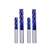 Tungsten Carbide End Mill Milling Cutter 4 Flutes HSS HRC 65° Flat Steel 1mm to 20mm CNC Lathe Machining Cutting Tool - Square Edge(D10.0xD10xL75)