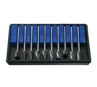 Tungsten Carbide Files (Set of Ten) Efficiently Grind Cast Iron And Other Materials With Ease Using This Kit