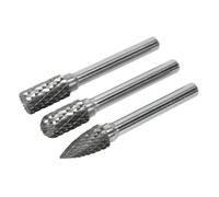 Tungsten Carbide Rotary Burr Set 3pc - Sealey SDBK3 New